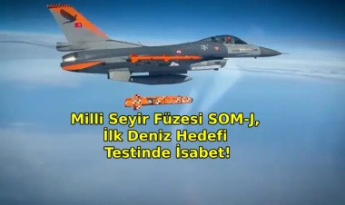 F-16’dan Atılan SOM-J, Suüstü Hedefini Tam İsabet Vurdu!