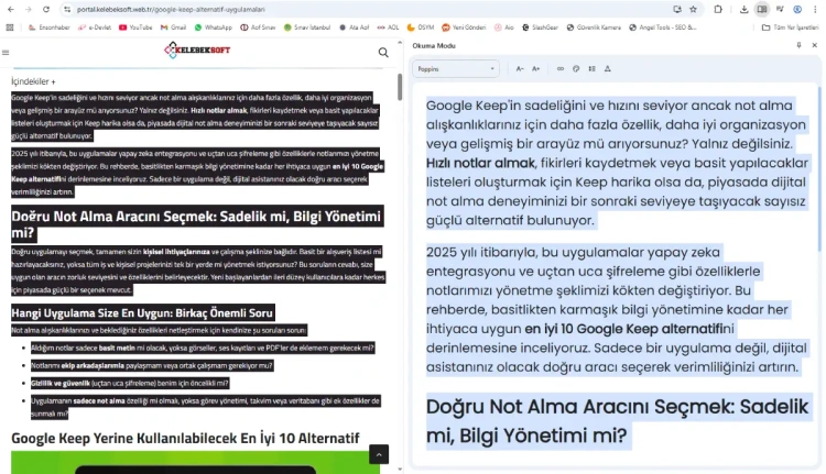 Google Chrome Okuma Modu Nedir? Nasıl Açılır? 2025
